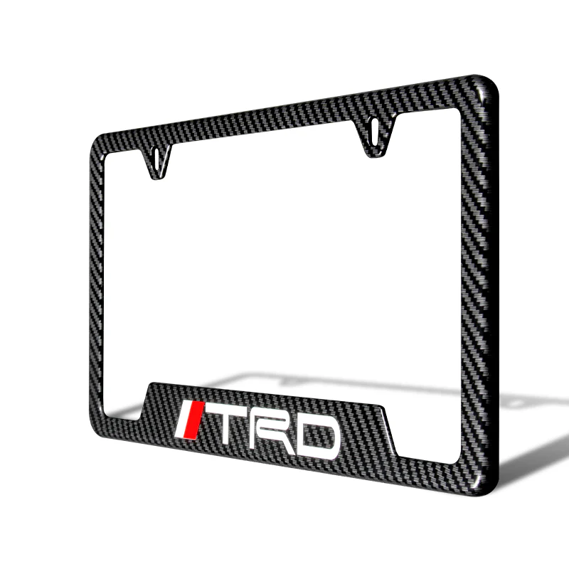 For TRD Carbon Fiber Look License Plate Frame ABS X2 - Image 5