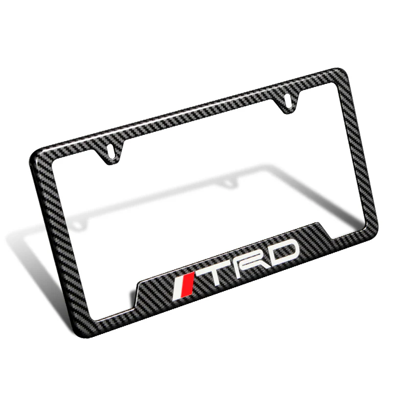 For TRD Carbon Fiber Look License Plate Frame ABS X2 - Image 6