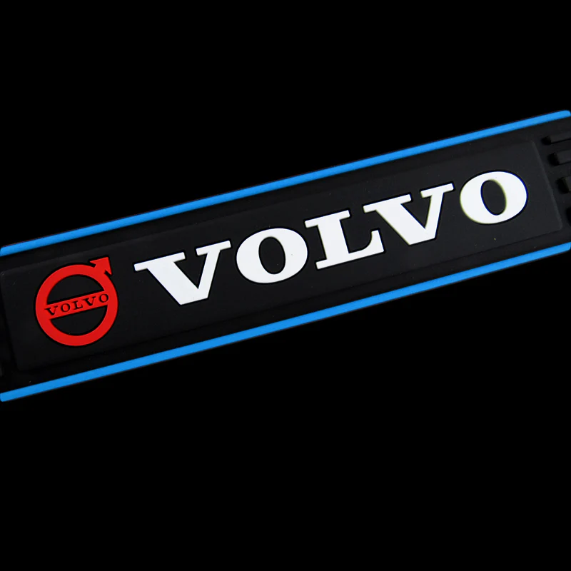 For VOLVO Blue Border Rubber Car Door Scuff Sill Cover Panel Step Protector 4pcs - Image 2