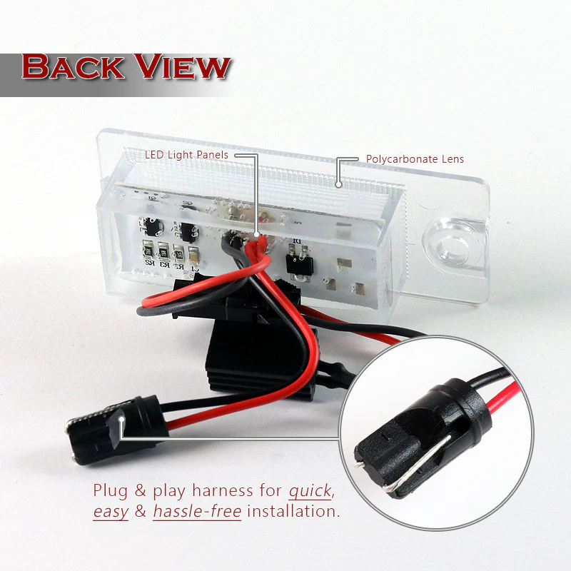 For Volvo S60 S80 XC70 XC90 V70 Xenon White SMD LED 6000K License Plate Lights - Image 3