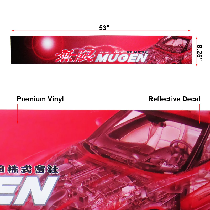 For Windshield UV-Resistant Banner Decal Sticker HONDA Mugen Power Drift Racing - Image 2