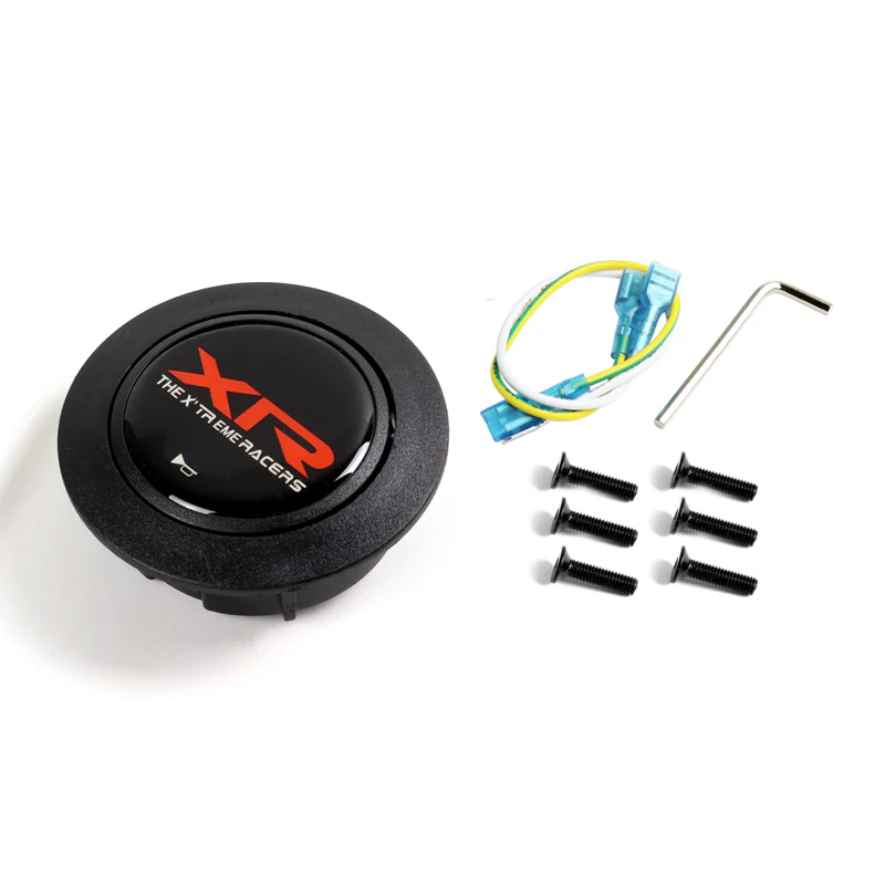 For XTREME RACERS Red Stitches 330mm Embroidery Leather Deep Dish Steering Wheel Horn Button Set - Image 5