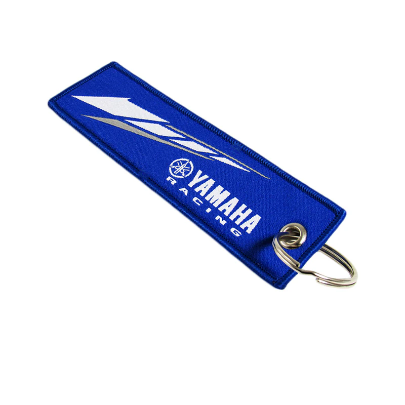 For YAMAHA Bike Double Side Keychain Backpack key Ring Cell Holders Tag Blue X2 - Image 2