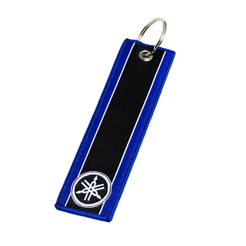 For YAMAHA Bike Double Side Keychain Backpack key Ring Cell Holders Tag Blue X2 - Image 3
