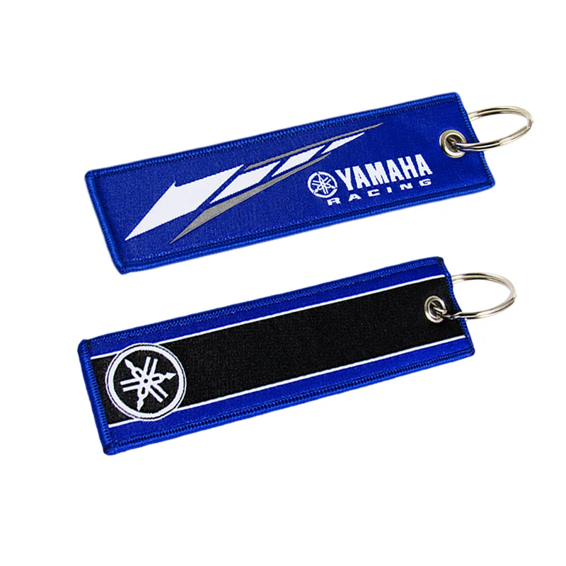 For YAMAHA Bike Double Side Keychain Backpack key Ring Cell Holders Tag Blue X2 - Image 4
