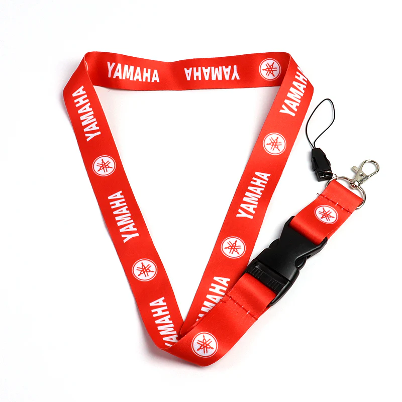 For YAMAHA Racing Red Biker Keychain Lanyard Motorcycle Key chain Strap Tag - Image 2