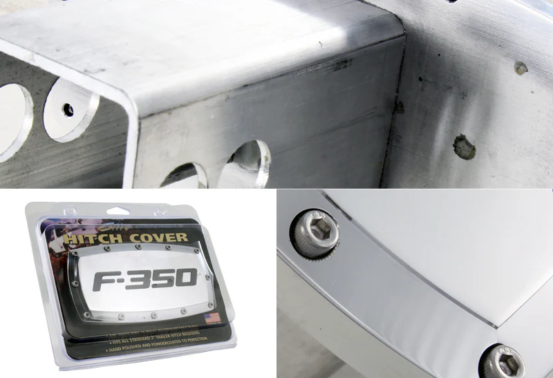 FORD F-350 LOGO Hitch Cover Plug Cap For 2" Trailer Receiver with ALLEN BOLTS DESIGN - Image 3