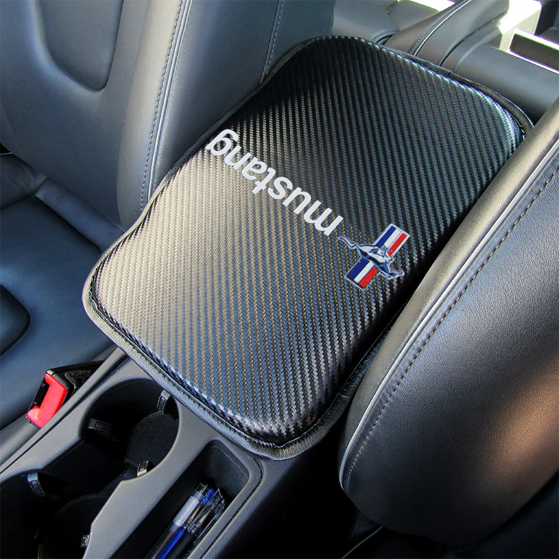 Ford Mustang Carbon Fiber Look Armrest Cushion - Image 4