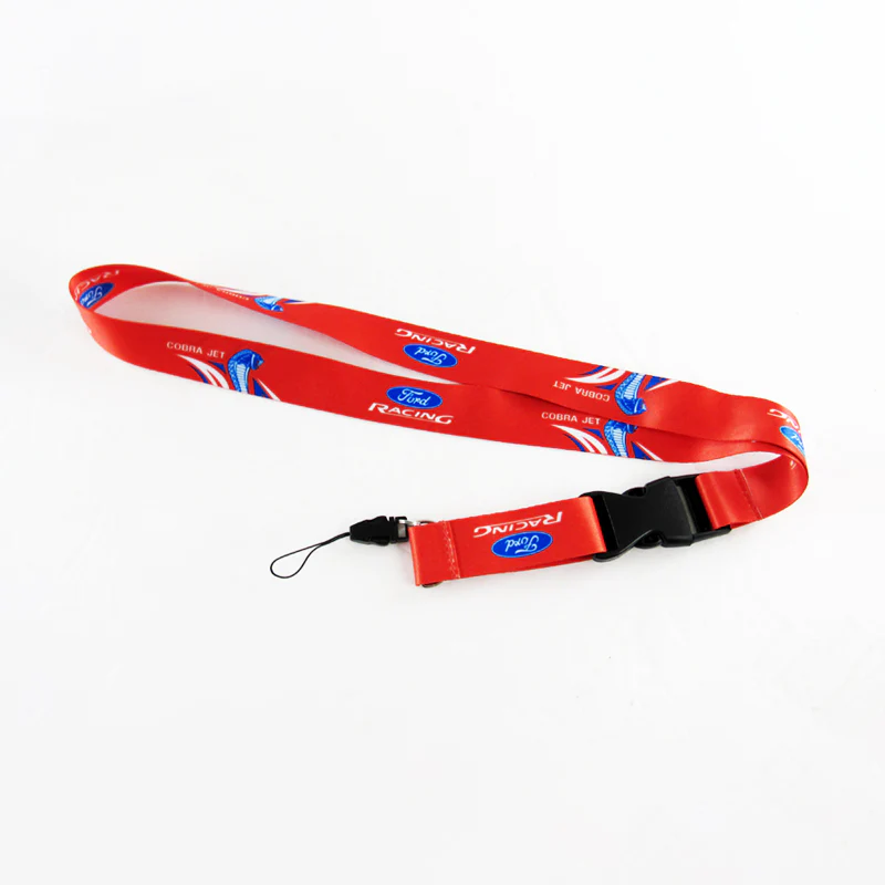 Ford Mustang Cobra Jet Red Keychain Lanyard For Ford Racing Mustang Shelby - Image 2