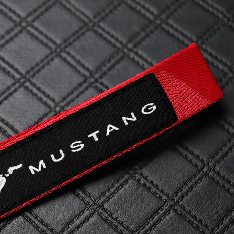 Ford Mustang Red Keychain with Metal Key Ring - Image 4