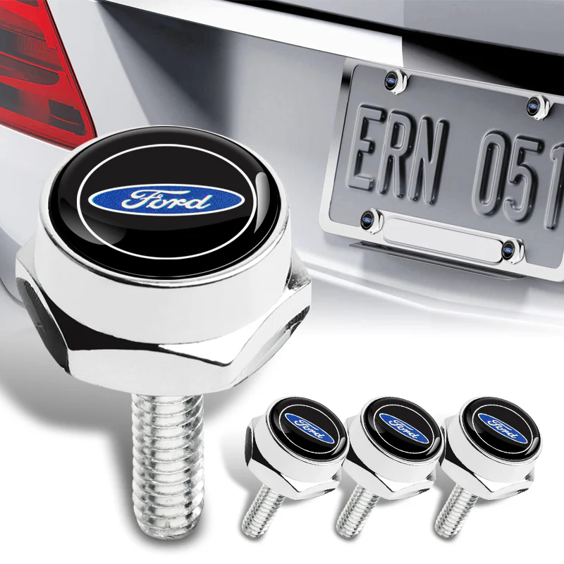 Ford Mustang SET Brand New Stainless Steel License Plate Frame 2pcs with Caps Bolt - Image 9
