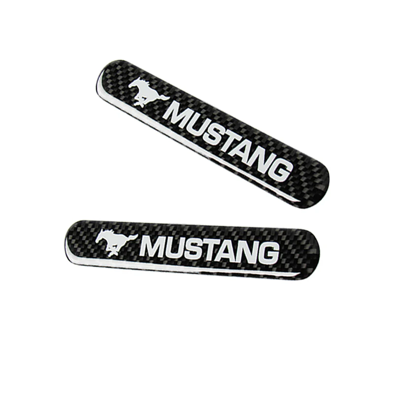 Ford Mustang Set LOGO Emblems with Black Tire Valves Wheel Air Caps Keychain - US SELLER - Image 4