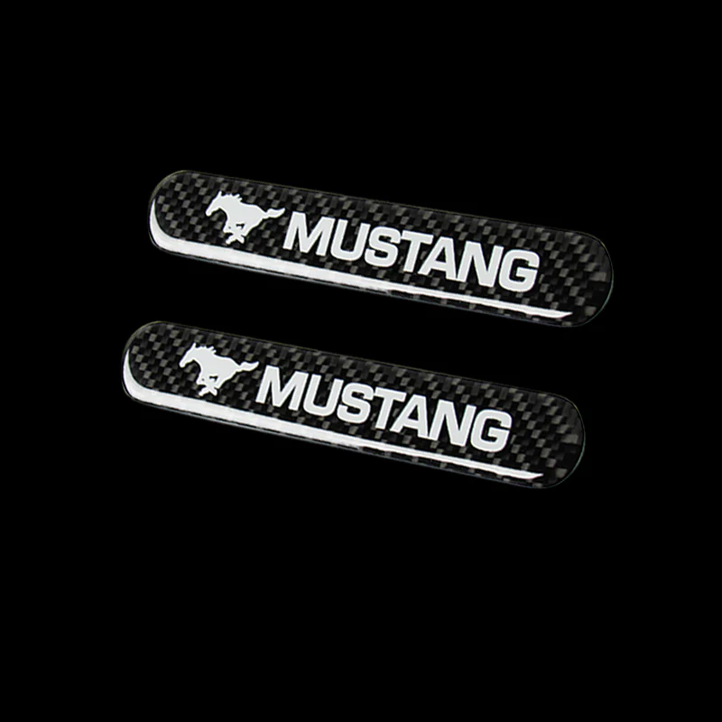 Ford Mustang Set LOGO Emblems with Black Tire Valves Wheel Air Caps Keychain - US SELLER - Image 8
