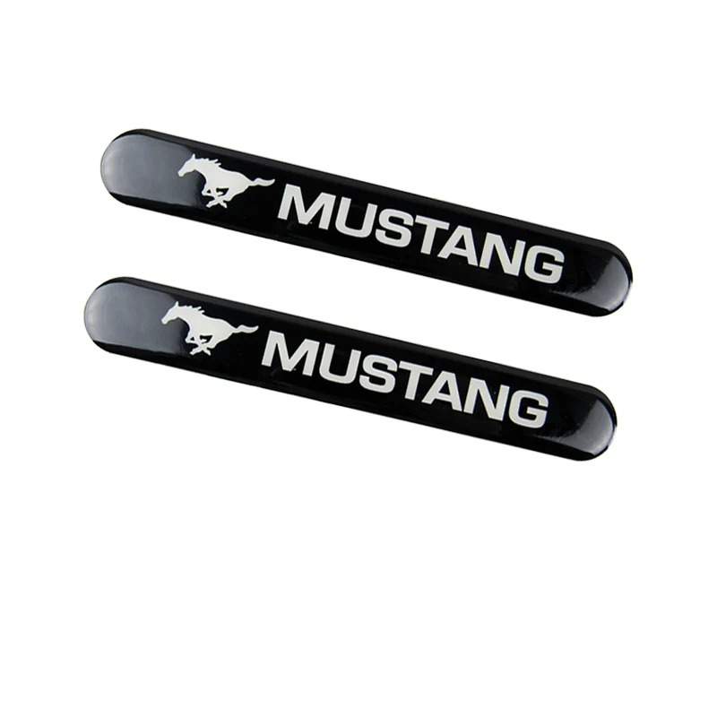 Ford Mustang Set LOGO Emblems with Silver Keychain Tire Valves Wheel Air Caps - US SELLER - Image 8