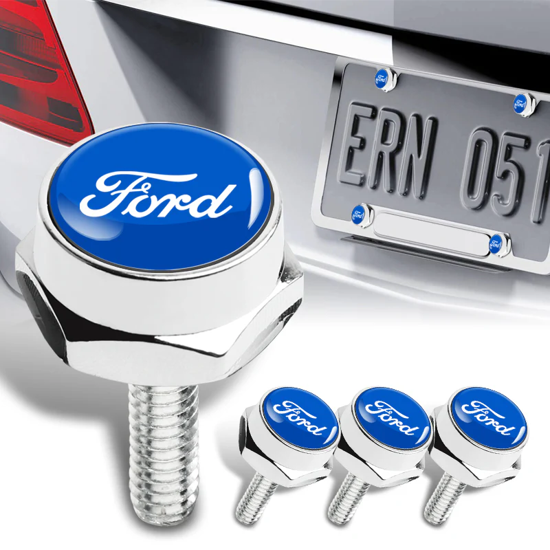 Ford Mustang SET Stainless Steel License Plate Black Frame 2pcs with Caps Bolt Brand New - Image 10