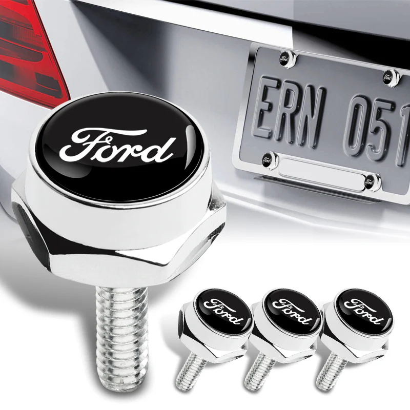 Ford Mustang SET Stainless Steel License Plate Frame 2pcs with Caps Bolt New - Image 8