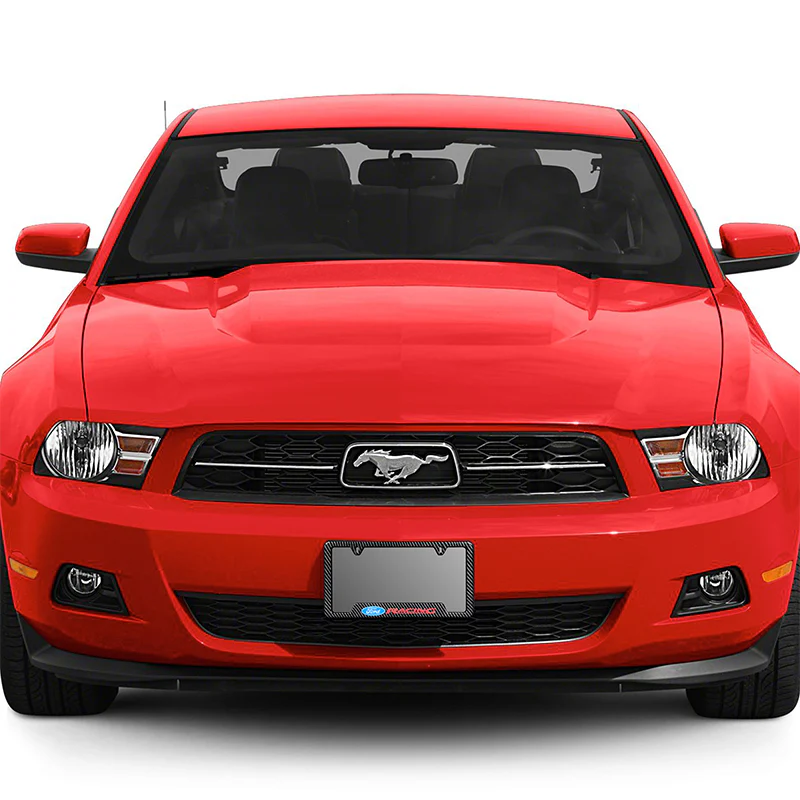 Ford Racing 2 pcs Carbon Fiber Look High Quality ABS License Plate Frames with Caps Bolt Screw Set New - Image 4
