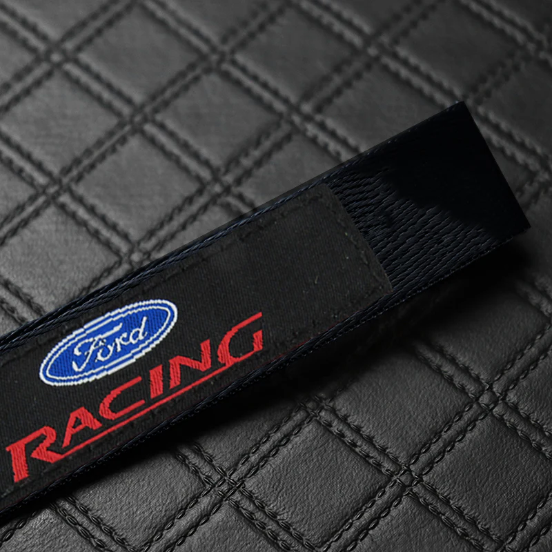Ford Racing Black keychain with Metal Key Ring - Image 4