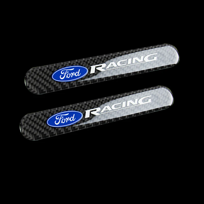Ford Racing Carbon Fiber Car Door Rear Trunk Side Fenders Bumper Badge Scratch Guard Sticker New 2 pcs - Image 4