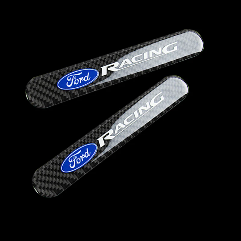 Ford Racing Carbon Fiber Car Door Rear Trunk Side Fenders Bumper Badge Scratch Guard Sticker New 4 pcs - Image 3