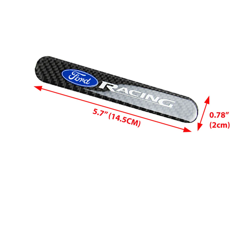 Ford Racing Carbon Fiber Car Door Rear Trunk Side Fenders Bumper Badge Scratch Guard Sticker New 4 pcs - Image 4