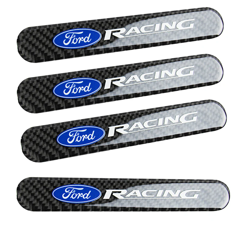 Ford Racing Carbon Fiber Car Door Rear Trunk Side Fenders Bumper Badge Scratch Guard Sticker New 4 pcs - Image 5