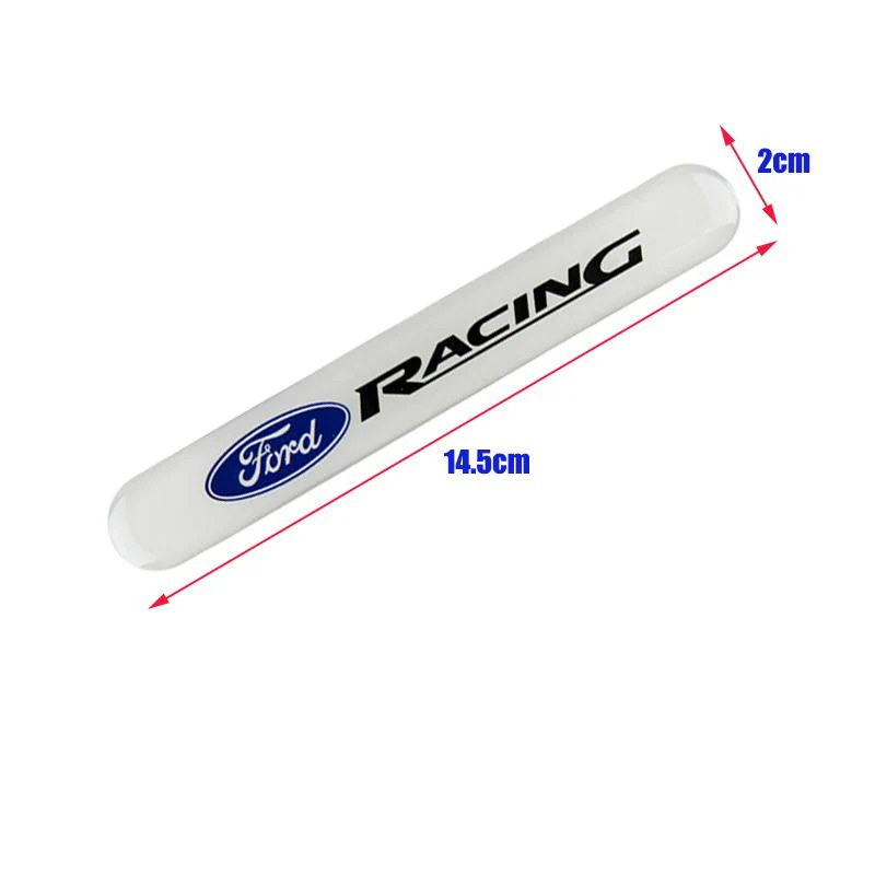 FORD Racing LOGO Set Emblems with Black Tire Wheel Valves Air Caps Keychain - US SELLER - Image 5