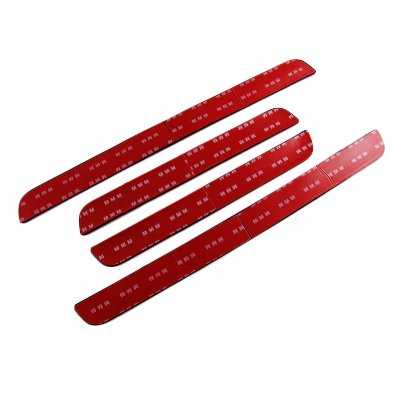 Ford Racing Set Car Door Rubber Scuff Sill Panel 4PCS Step Protector with Tire Wheel Valves Dust Stem Air Caps Keychain - Image 6