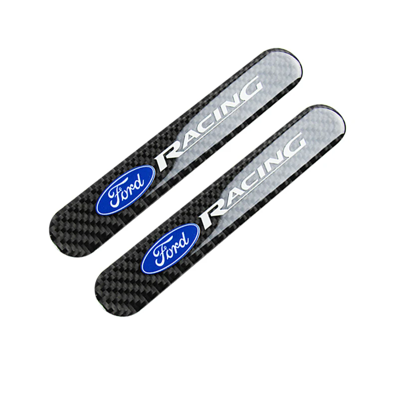 FORD Racing Set LOGO Emblems with Silver Wheel Tire Valves Air Caps Keychain - US SELLER - Image 4