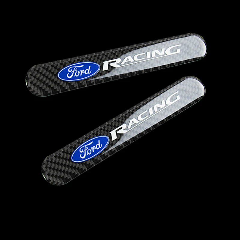 FORD Racing Set LOGO Emblems with Silver Wheel Tire Valves Air Caps Keychain - US SELLER - Image 8