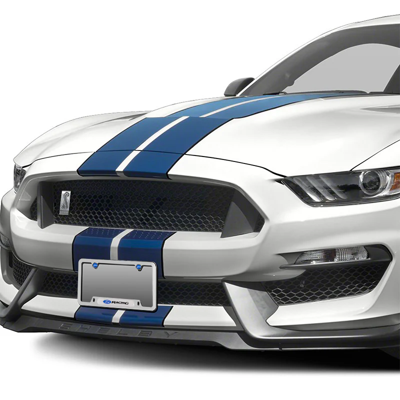 FORD Racing Stainless Steel 2pcs License Plate Frame with Caps Bolt Chrome Brand New SET - Image 4