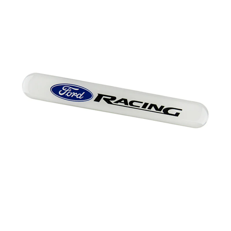 Ford Racing White Car Door Rear Trunk Side Fenders Bumper Badge Scratch Guard Sticker New 2 pcs - Image 6