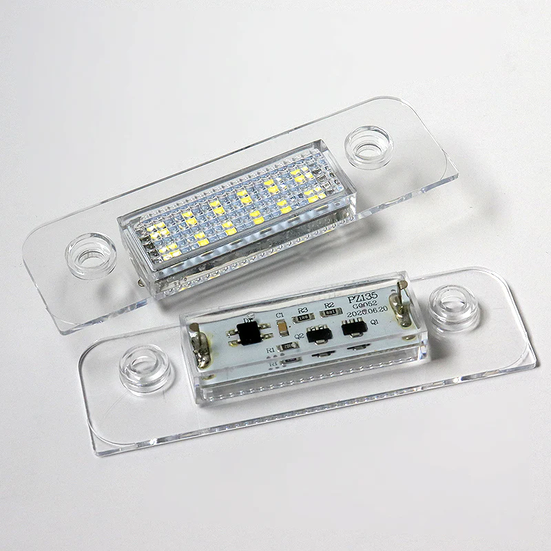 Ford Set For 06-20 Ford Fusion/03-19 Fiesta MK5 Xenon White LED 6000K License Plate Light with Screw Bolt Caps - Image 2