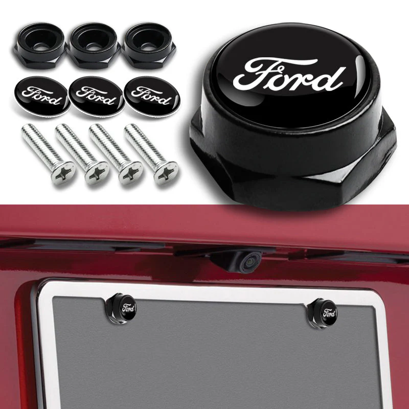 Ford Set For 06-20 Ford Fusion/03-19 Fiesta MK5 Xenon White LED 6000K License Plate Light with Screw Bolt Caps - Image 5