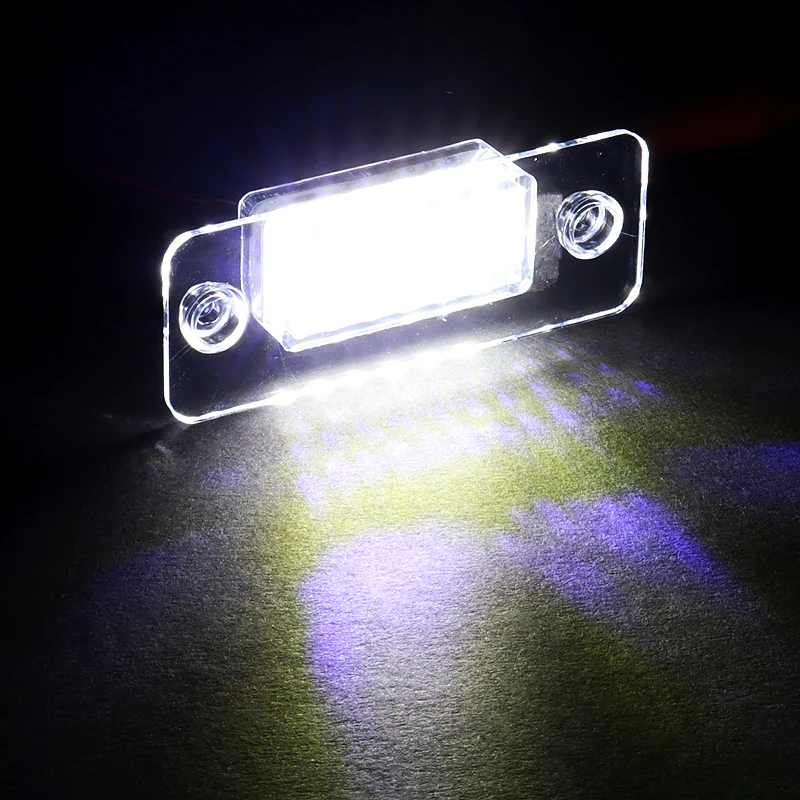 Ford Set For 06-20 Ford Fusion/03-19 Fiesta MK5 Xenon White LED 6000K License Plate Light with Screw Bolt Caps - Image 9