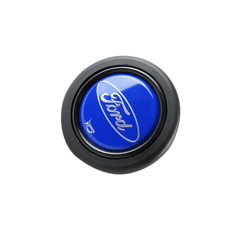 Ford Set Genuine Leather 15" Diameter Car Auto Steering Wheel Cover with Badge Logo Horn Button - Image 11