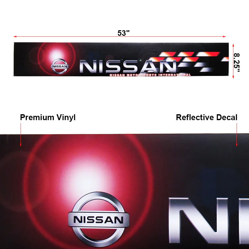 Front Window Windshield Black Vinyl Banner Decal Sticker For NISMO NISSAN MOTOR - Image 2