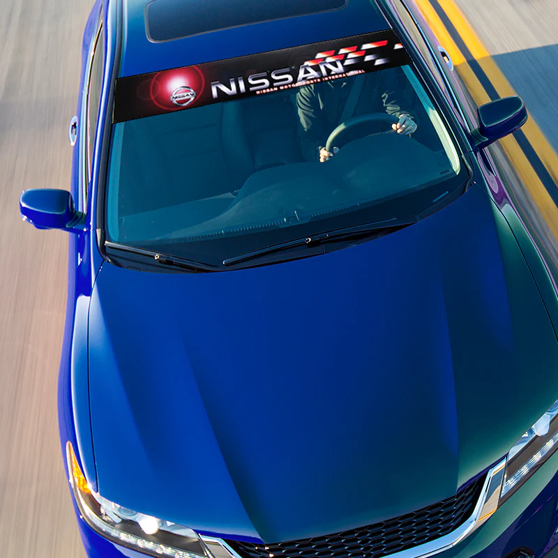 Front Window Windshield Black Vinyl Banner Decal Sticker For NISMO NISSAN MOTOR - Image 3
