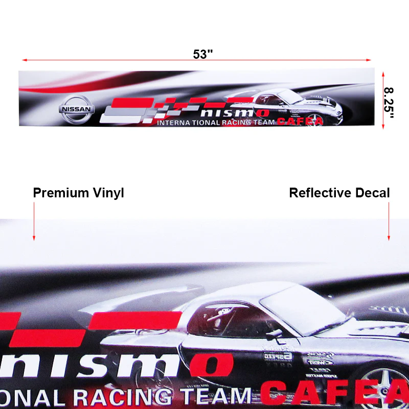 Front Window Windshield UV-Resistant Vinyl Banner Decal Sticker For NISMO NISSAN - Image 2