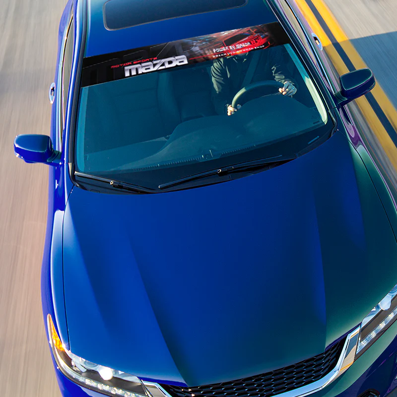 Front Windshield UV-Resistant Vinyl For Mazda Speed Racing Banner Decal Sticker - Image 3