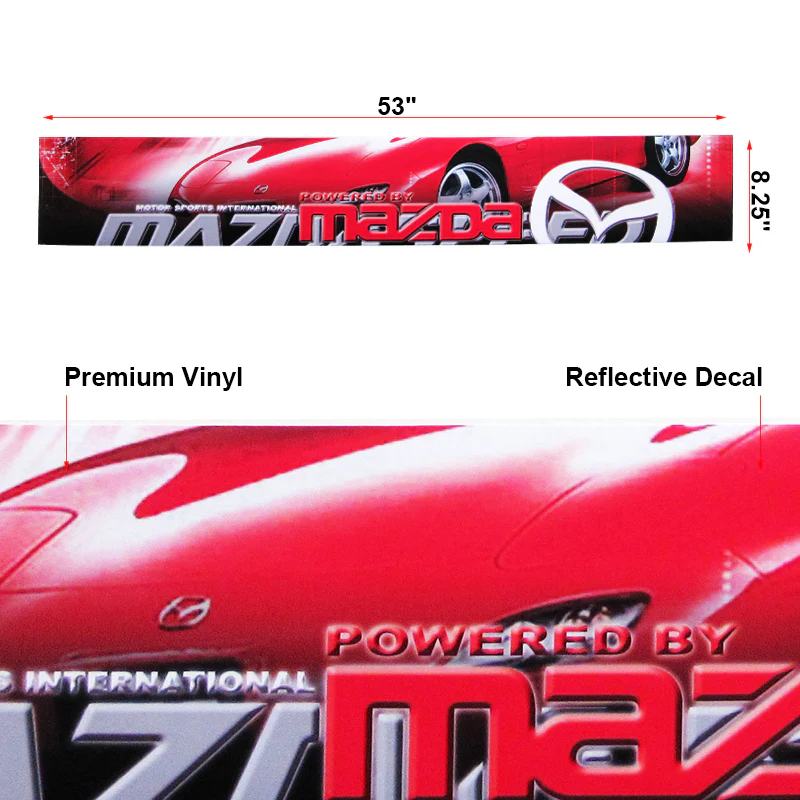 Front Windshield UV-Resistant Vinyl For Mazda Speed Racing Banner Decal Sticker - Image 2