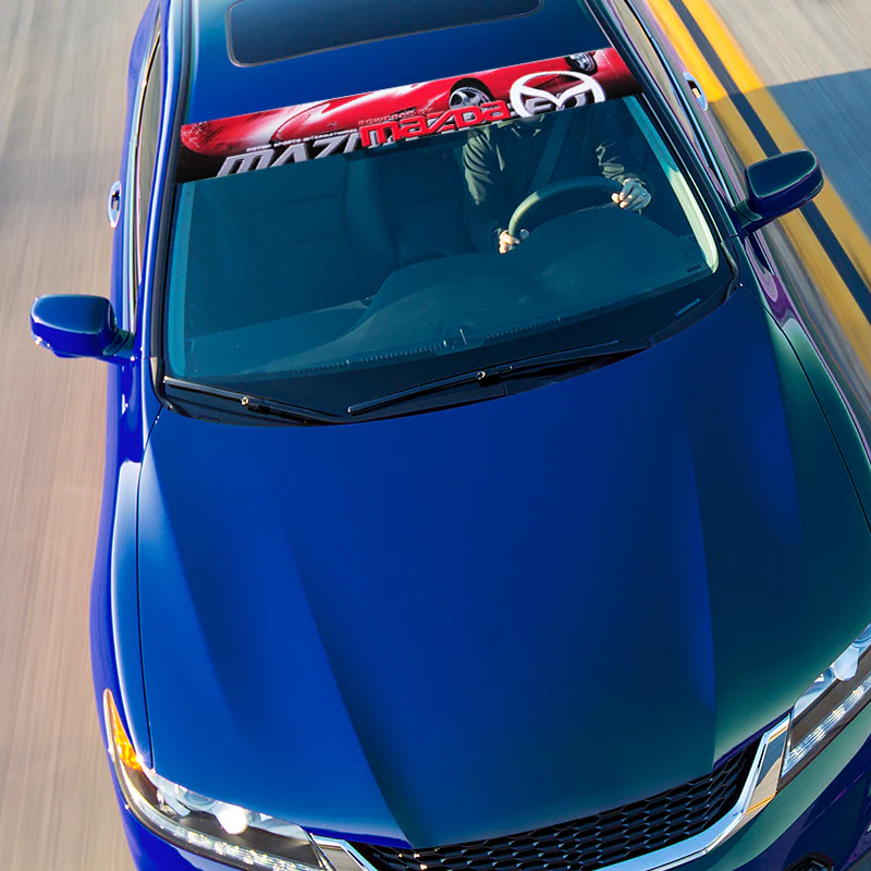 Front Windshield UV-Resistant Vinyl For Mazda Speed Racing Banner Decal Sticker - Image 3
