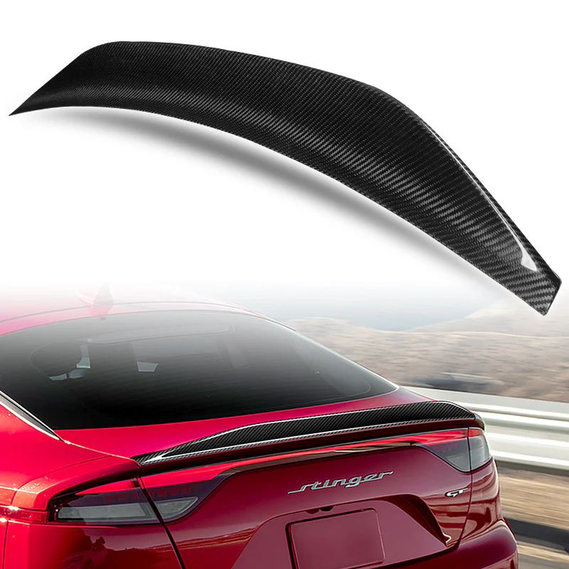 G-Style Rear Trunk Lip Duckbill Spoiler Wing For 2018-2023 KIA Stinger -Real Carbon Fiber - Image 6