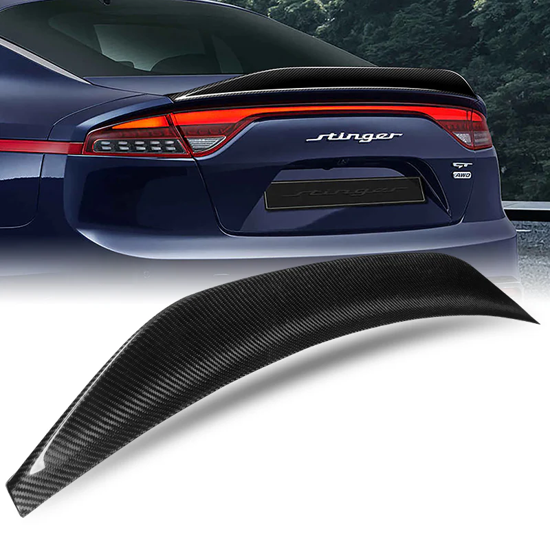 G-Style Rear Trunk Lip Duckbill Spoiler Wing For 2018-2023 KIA Stinger -Real Carbon Fiber - Image 7