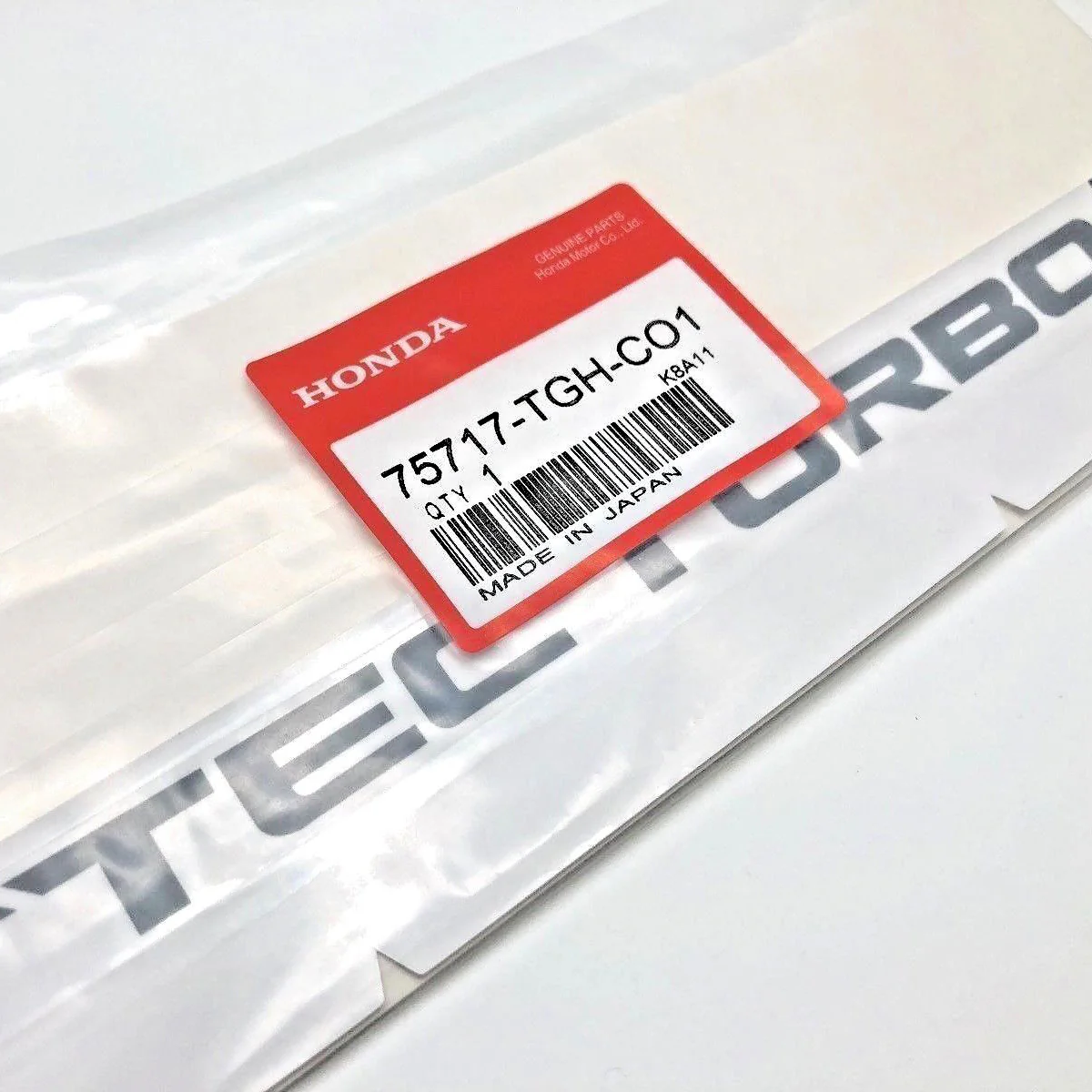 GENUINE HONDA CDM VTEC TURBO WINDOW DECAL STICKER CIVIC TYPE R CTR FK8 2016-2019 OEM - Image 4