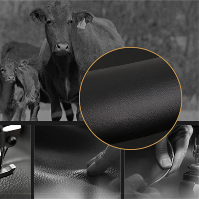 Genuine Leather For FORD Racing Black 15" Diameter Car Auto Steering Wheel Cover X1 - Image 4