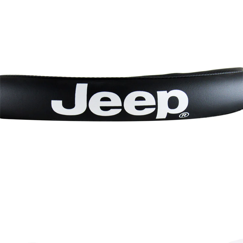 Genuine Leather For Jeep Black 15" Diameter Car Auto Steering Wheel Cover X1 - Image 7