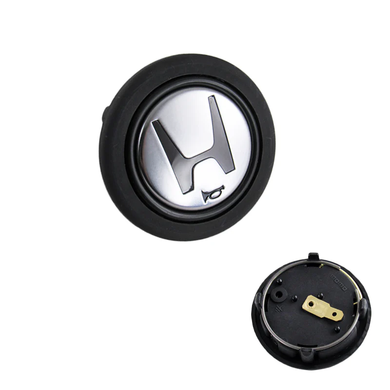 Black JDM Horn Button For Momo Steering Wheel For Honda Acura NSX EG6 EK9 DC2 NEW - Image 5
