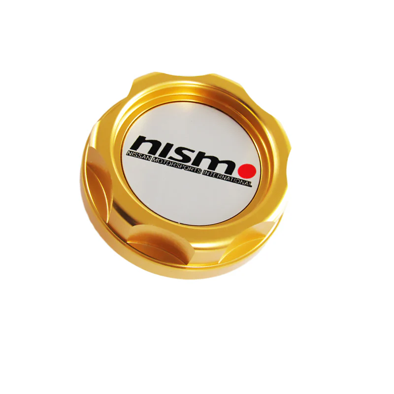 Gold NISMO Polished Billet Racing Oil Cap Fit Nissan GTR G37 G35 370z 350z NEW - Image 2
