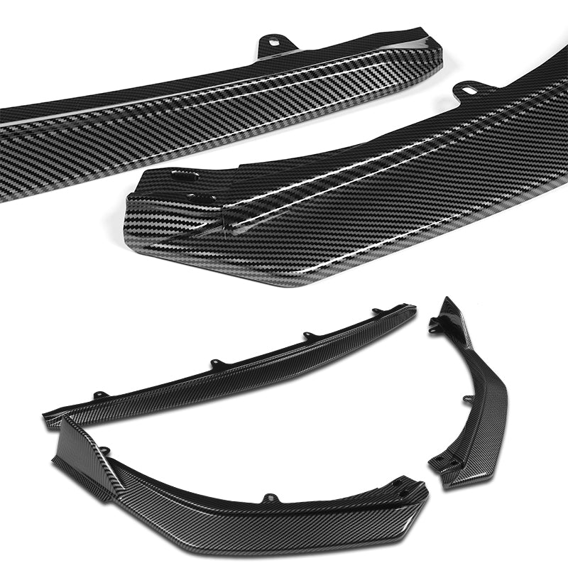 GT-Style For 2025-2026 Toyota Camry LE XLE Front Bumper Splitter Spoiler Lip 3PCS -Carbon Fiber Look - Image 4